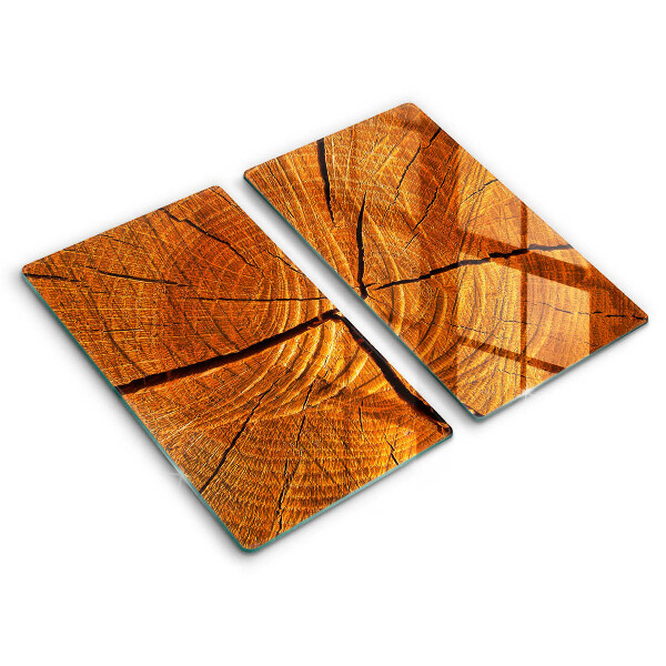 Glass chopping board Wood trunk structure