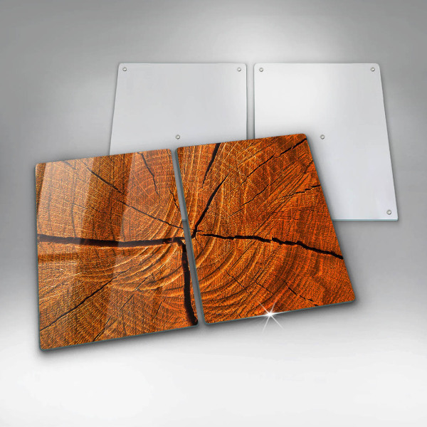Glass chopping board Wood trunk structure