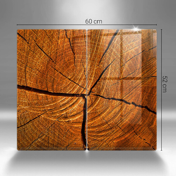 Glass chopping board Wood trunk structure