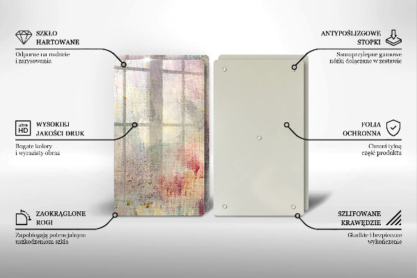 Glass chopping board Background of paint texture