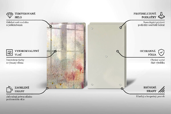 Glass chopping board Background of paint texture