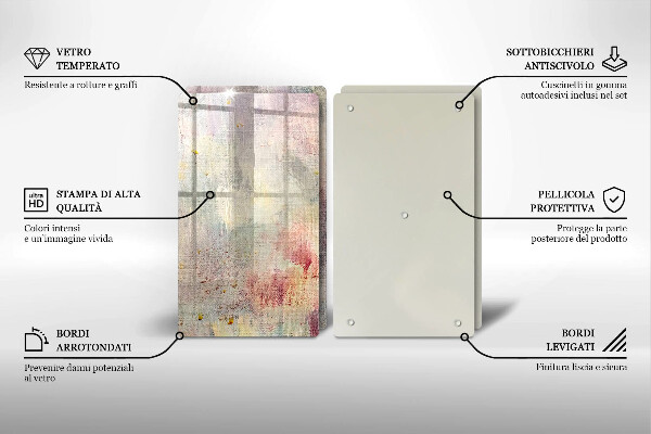 Glass chopping board Background of paint texture