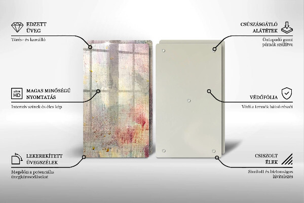 Glass chopping board Background of paint texture