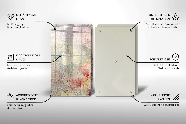 Glass chopping board Background of paint texture