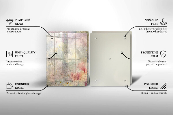 Glass chopping board Background of paint texture