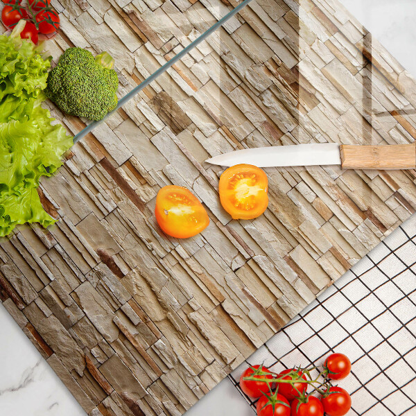 Glass chopping board Decorative texture stones