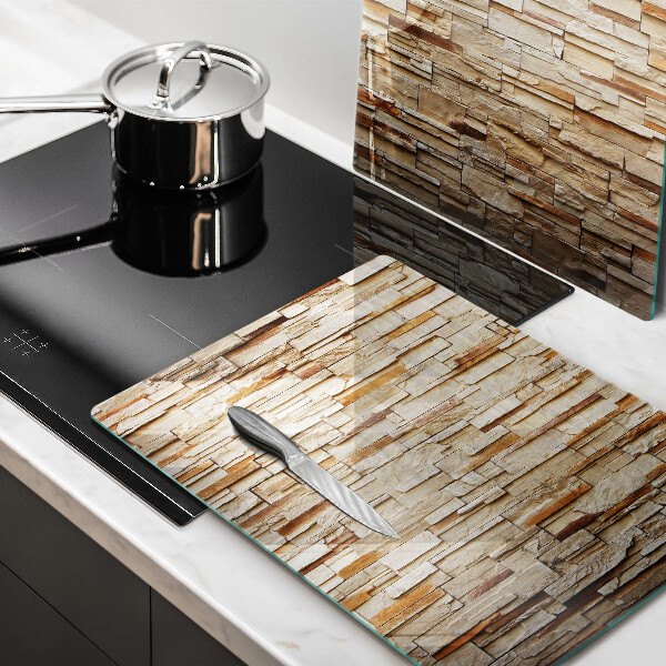 Glass chopping board Decorative texture stones