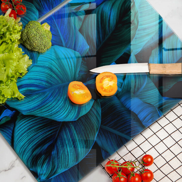 Glass chopping board Jungle vegetation leaves