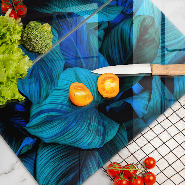 Glass chopping board Jungle vegetation leaves