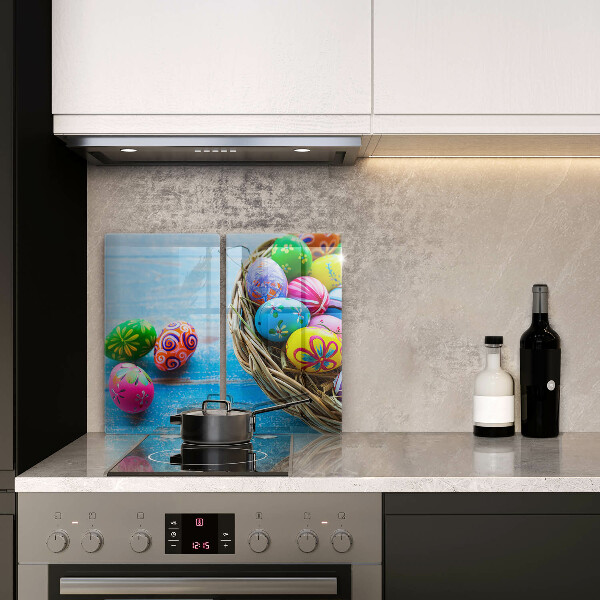 Glass chopping board Easter eggs