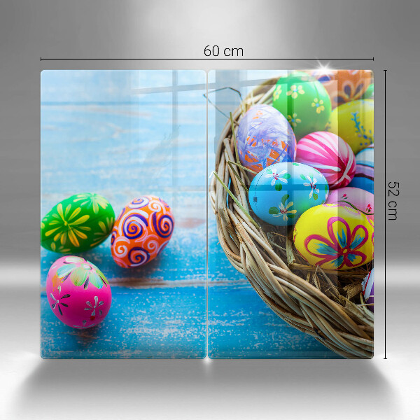 Glass chopping board Easter eggs