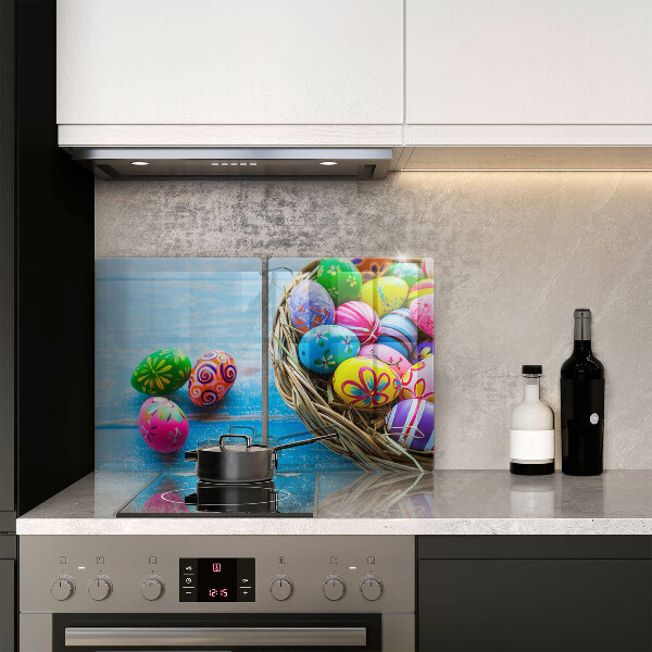 Glass chopping board Easter eggs
