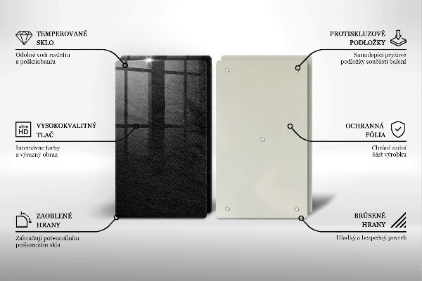 Glass chopping board Rock texture