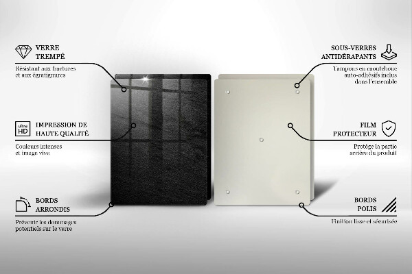 Glass chopping board Rock texture