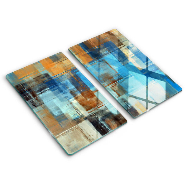 Glass chopping board Painted background