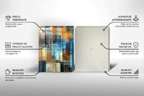 Glass chopping board Painted background