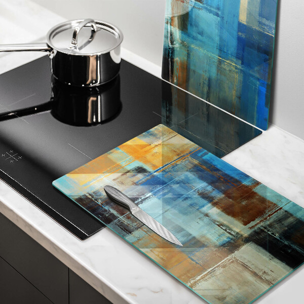 Glass chopping board Painted background