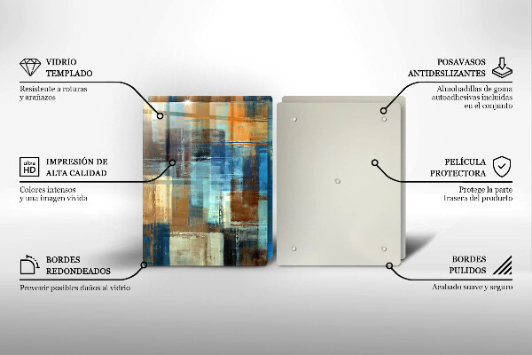 Glass chopping board Painted background