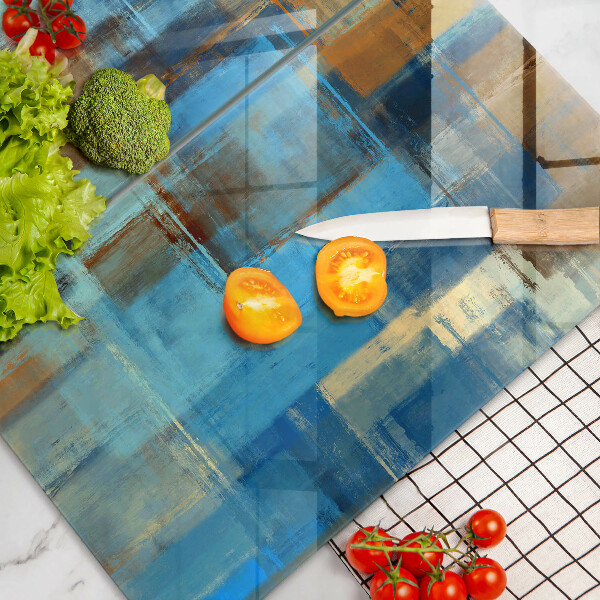 Glass chopping board Painted background