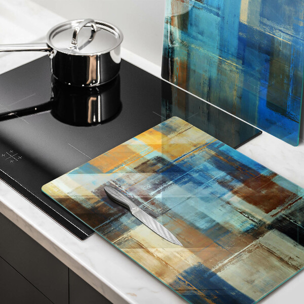 Glass chopping board Painted background