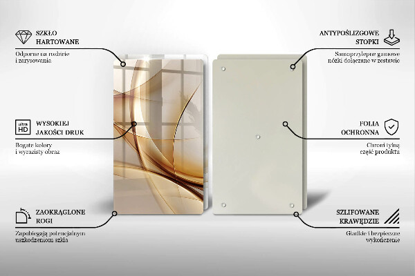 Glass chopping board Abstraction shapes