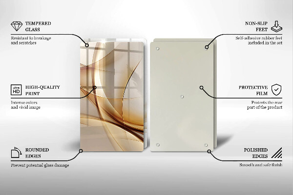 Glass chopping board Abstraction shapes