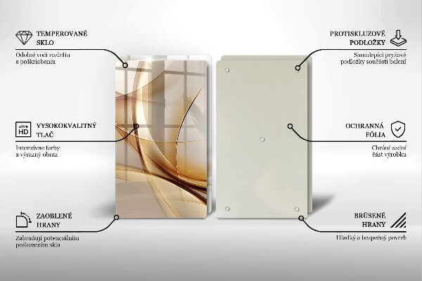 Glass chopping board Abstraction shapes