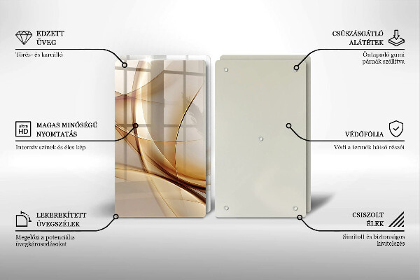 Glass chopping board Abstraction shapes