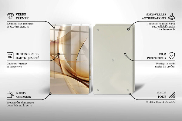 Glass chopping board Abstraction shapes