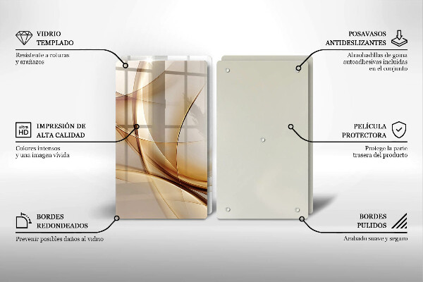 Glass chopping board Abstraction shapes