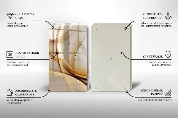 Glass chopping board Abstraction shapes