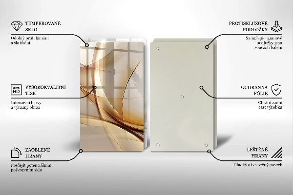 Glass chopping board Abstraction shapes