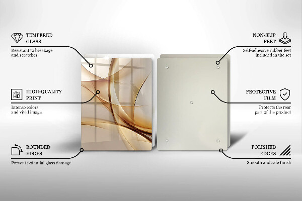 Glass chopping board Abstraction shapes