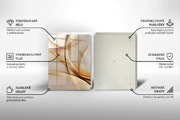 Glass chopping board Abstraction shapes