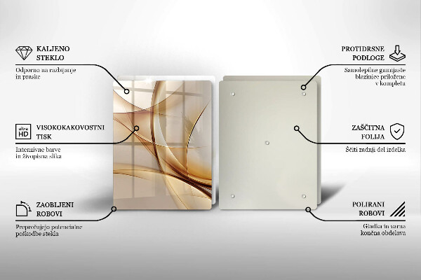 Glass chopping board Abstraction shapes