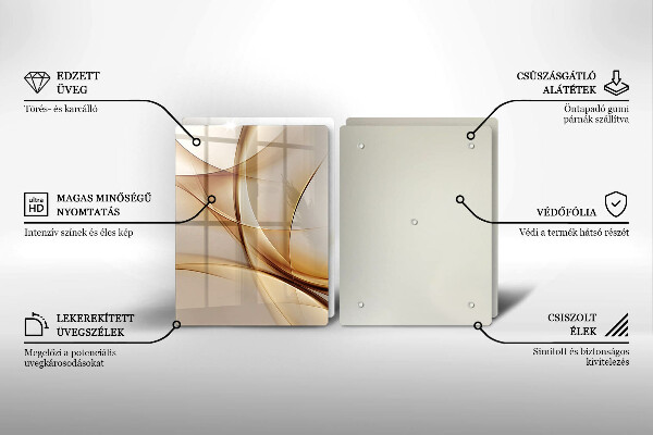 Glass chopping board Abstraction shapes