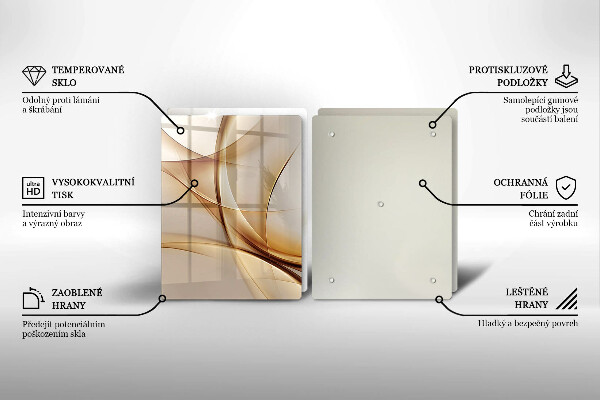 Glass chopping board Abstraction shapes