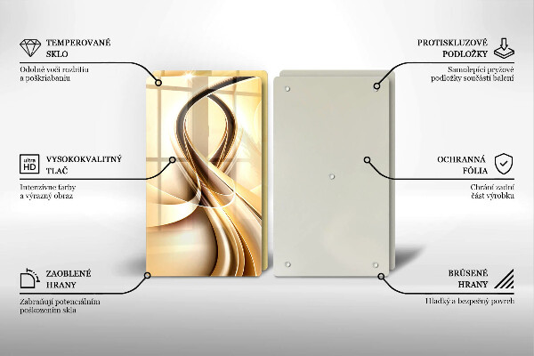 Glass chopping board Abstraction of smoke