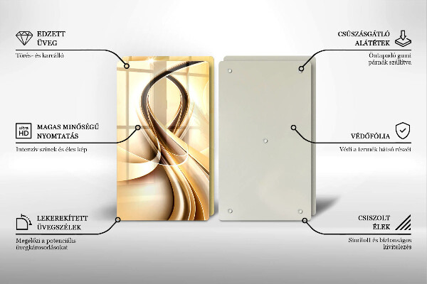 Glass chopping board Abstraction of smoke