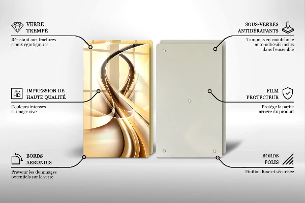 Glass chopping board Abstraction of smoke