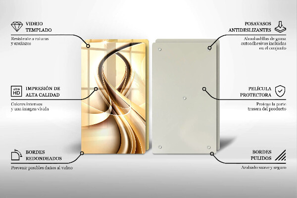 Glass chopping board Abstraction of smoke