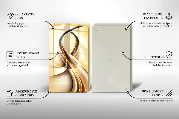 Glass chopping board Abstraction of smoke