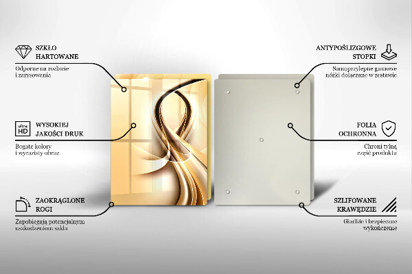 Glass chopping board Abstraction of smoke