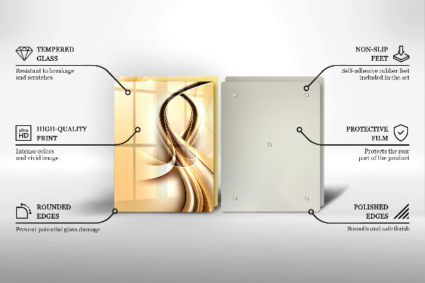 Glass chopping board Abstraction of smoke