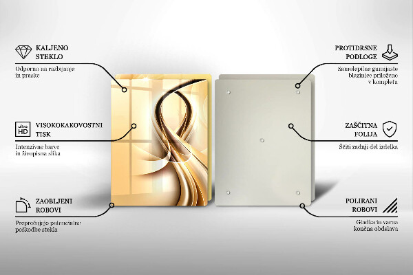 Glass chopping board Abstraction of smoke