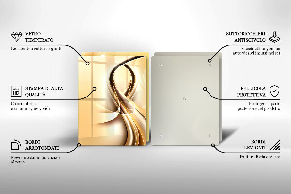 Glass chopping board Abstraction of smoke