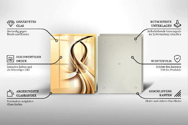 Glass chopping board Abstraction of smoke