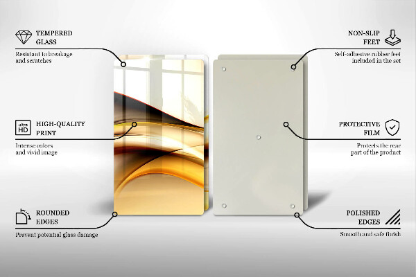 Glass chopping board Abstraction smoke lines