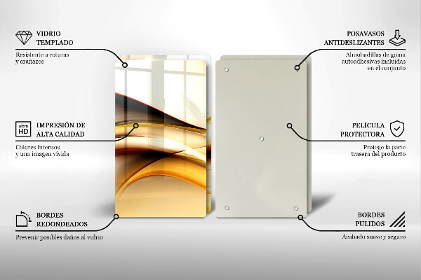 Glass chopping board Abstraction smoke lines
