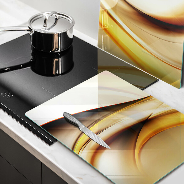 Glass chopping board Abstraction smoke lines